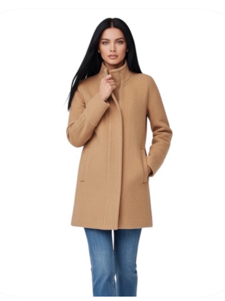 J. Crew Mercantile Size 0 Tan 46% Wool City Coat